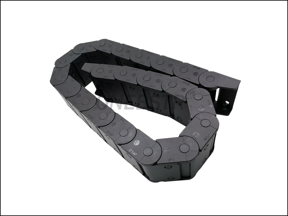 JFLO 1 Meter 25x57mm Wire Carrier Cable Drag Chain Closed on Both Sides CNC Router Cable Chain with end Joints Tanks chain3