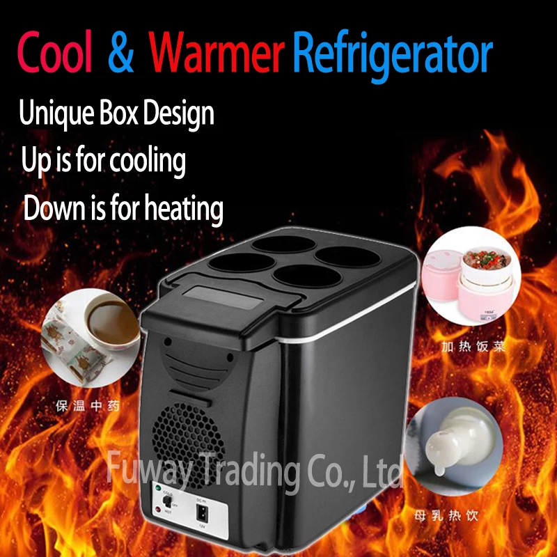 Бесплатная доставка 2018 Портативный 12 V 6L авто автомобильный мини холодильник