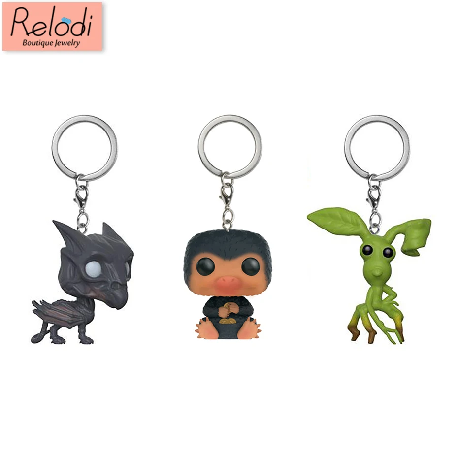 

Fantastic Beasts Key Chain Niffler Bowtruckle Thestral Cute Keychain PVC Key Fob Pendant Toys Key Protector Gift for Kids SP1656