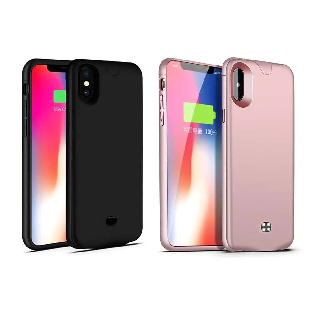 

NEW 4600mAh Ultra Thin External Portable Backup Battery Wireless Unicorn Charger Case With Back Clip Protection For iPhone X