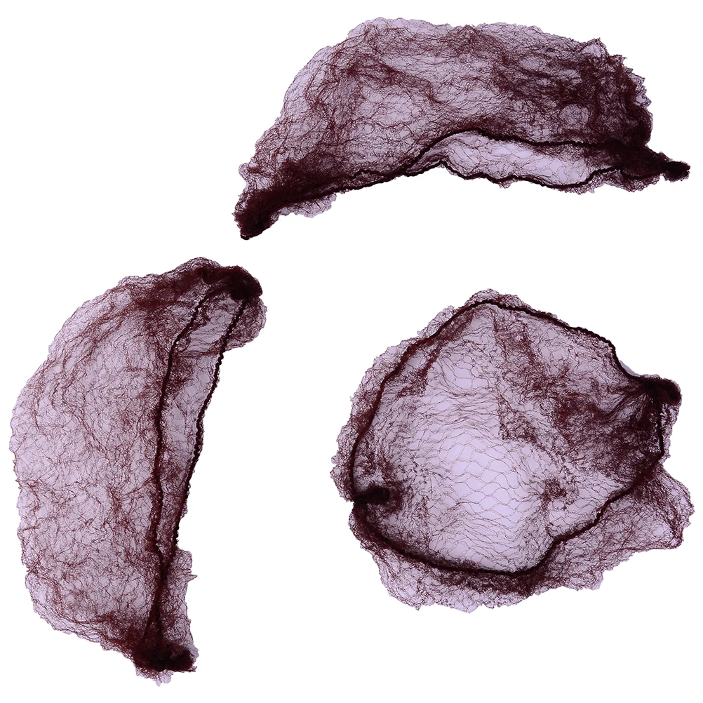 20pcs/lot Black Brown Women Invisible Hair nets For Package Hair and Wig Cap Elastic Nylon Hairnets