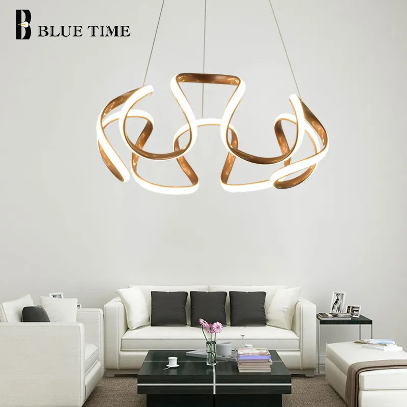 

Golden Frame Modern LED Pendant Lights For Bedroom Study Room Dining Room Living Room Home LED Pendant Lamps Input AC 110V 220V