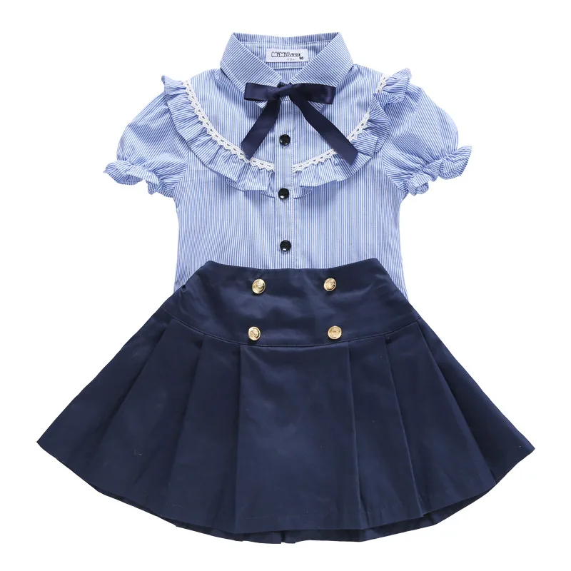 

New Children's Uniform School Summer Clothes Elementary School Children's School Uniform Children's Short Sleeve Suit