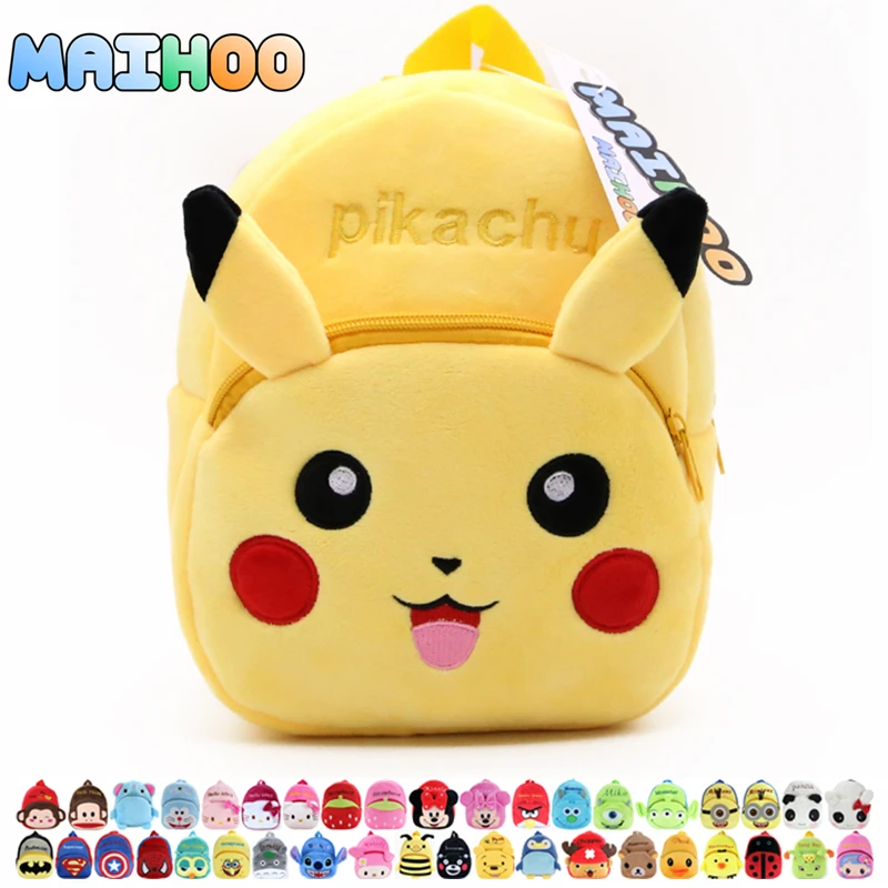 MAIHOO Pokomon Pikachu Children Gifts Kindergarten Boy Backpack Plush Baby School Bags Girls Teenagers Kid Plush Toy Bag mochila(China (Mainland))