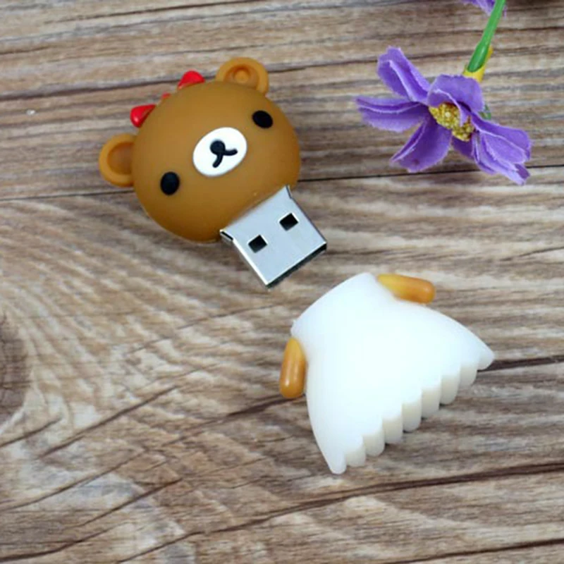 GGOII Flash Drive Wedding Gift Cartoon Bear pendrive 4GB 8GB 16GB 32GB 64GB Bride Groom Pen Drive USB Flash Drive 