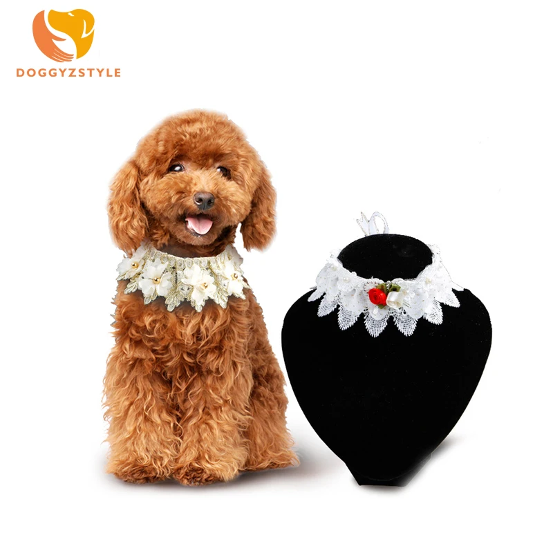 Buy Dog Lace Necklace Pet Princess Flower Collars Dog