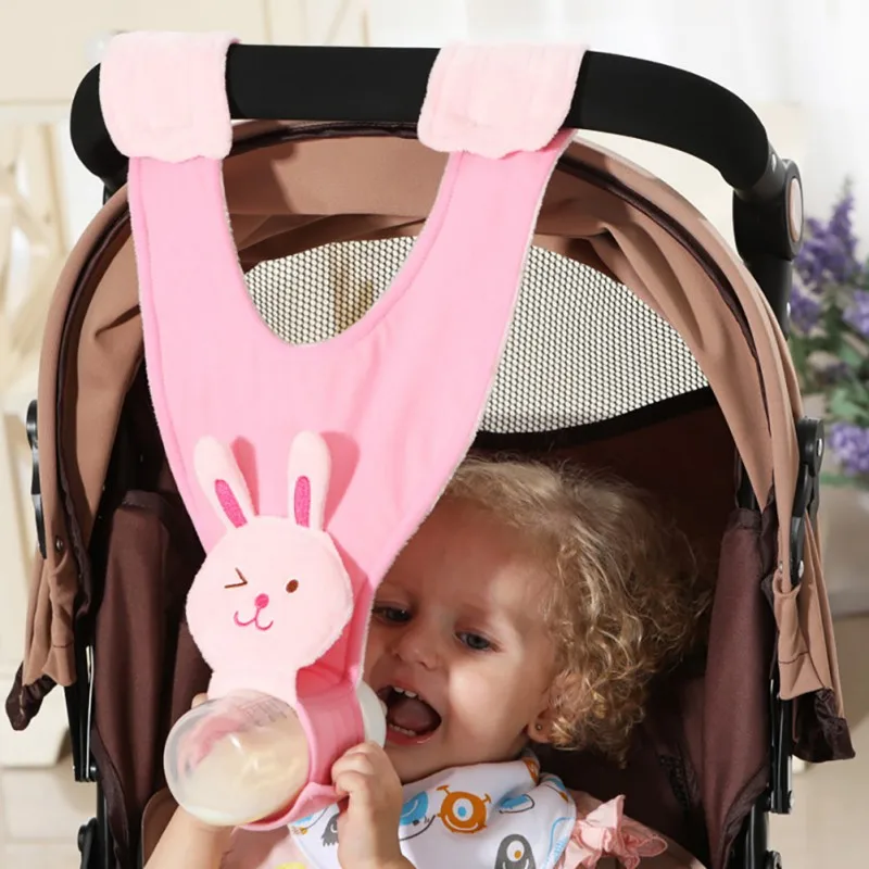 Infrantborn Baby Bottle Holder For Hands Free Feeding Stroller Accessories Plush Pouch Cover Sling | Мать и ребенок
