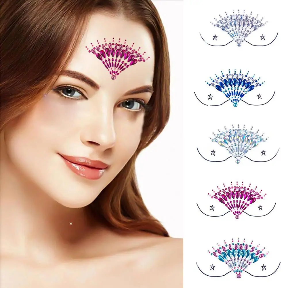

Musical Festival Body Tattoo Diamond Sticker Ultra Shine Chest Sticker Environmental Resin Diamond Party Dance Body DIY Makeup D