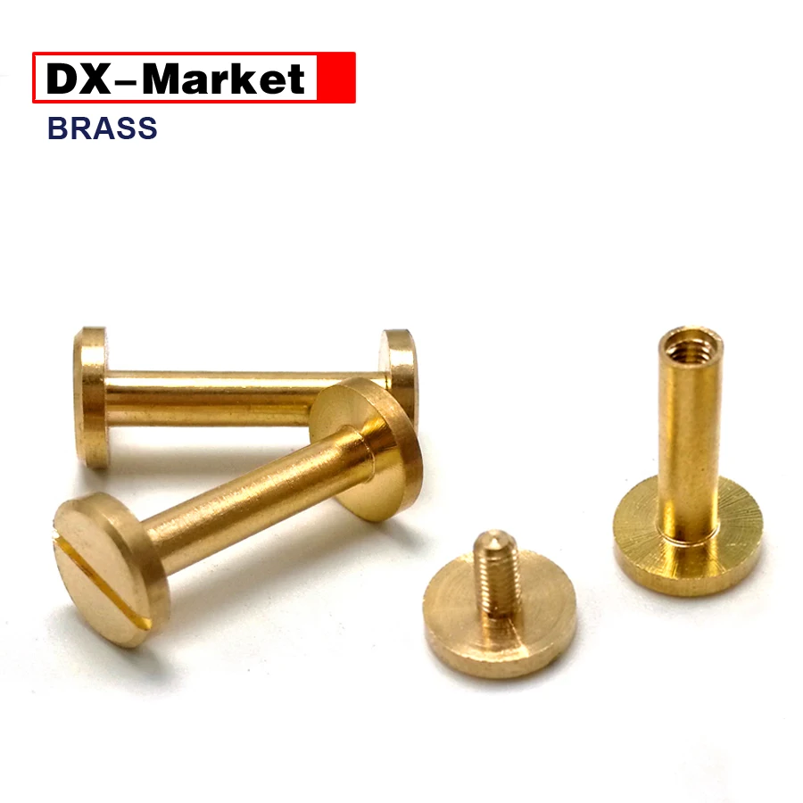 m4 brass chicago screw , slotted brass rivet album bolts , 4mm key case
