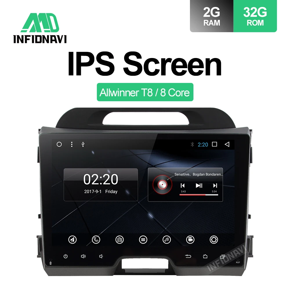 Cheap Infidnavi IPS Octa core android 8.1car dvd for KIA sportage 2010-2015 gps navigation car radio video stereo multimedia player 0