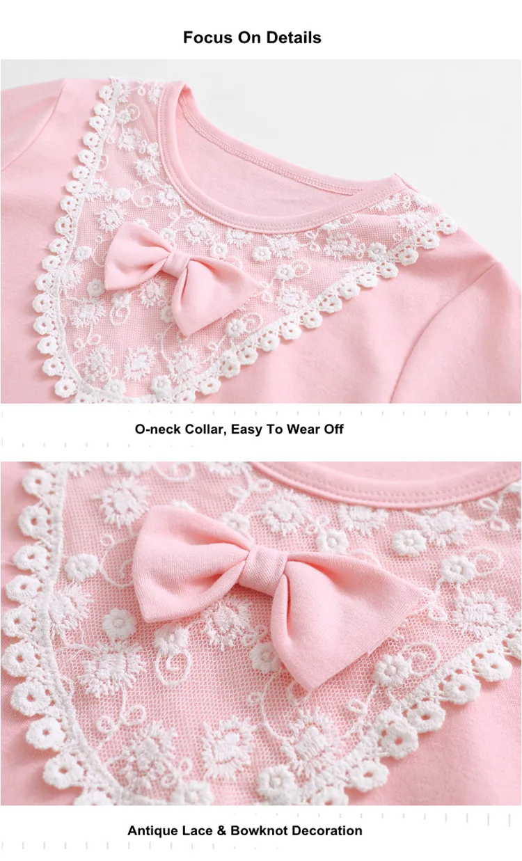 Lovely princess nightgowns for girls sleepwear dress teen girls pajamas lace bowknot dress 03-2