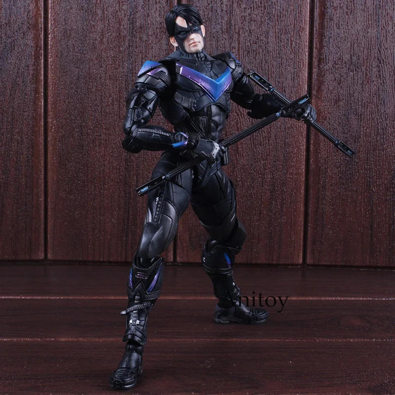 Фигурка Бэтмена Arkham Knight Play Arts Kai фигурка № 6 Nightwing ПВХ Коллекционная модель игрушки 25 см