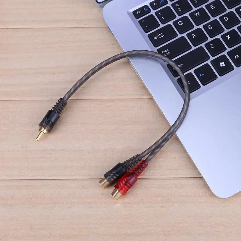 2 RCA Male to 1 Female OFC Cable Y Splitter Cord for Car Audio System Subwoofer DVD MP3 player|2 rca male|2 rcasplitter cable |