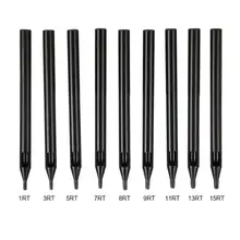 9 типов, 50 шт., одноразовая трубка для татуировки, черная пластиковая насадка для татуировки, наконечник для длинных игл, тату-машина 3/5/7/8/9/11/13/15RT