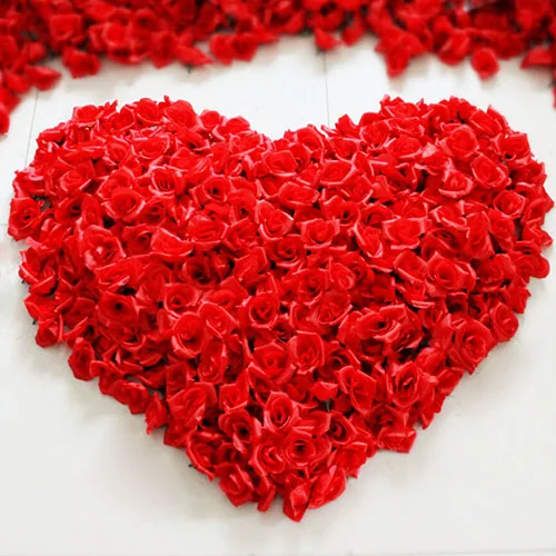 Rose Flowers Pictures With Love Wallpaper Hd 50 Heads Artificial Silk Rose Flowers Proposal Wedding Love Candle Design Decor 8bpc In Decorative
