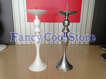 

10pcs/lot 52cm height Wedding Candlestick Flower Shelf Gold Table Stand for Wedding Centerpiece Decoration flower stand