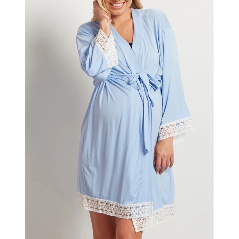 

Breastfeeding Pajamas For Pregnant Women Full-Sleeved Home Service Nursing Clothes Maternity Dress Sleepwear