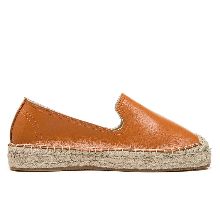 Г., Летние эспадрильи из натуральной кожи на платформе женская обувь на платформе в стиле Insta пляжная обувь без застежки для отдыха