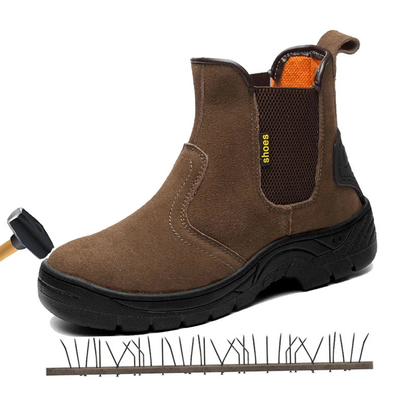 

Safety shoes electric welding shoes smashing prevention puncture splash prevention high-top leather shoes