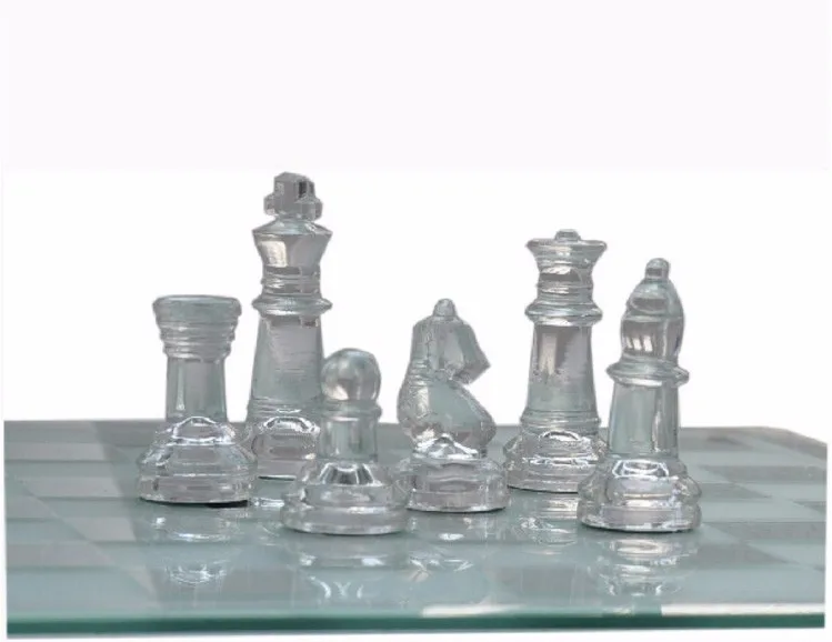 25*25 см или 20*20 см Новые Твердые Кристальные шахматы с контрольной доской набор матового и прозрачного стекла шахматная игра подарок 1 комплект