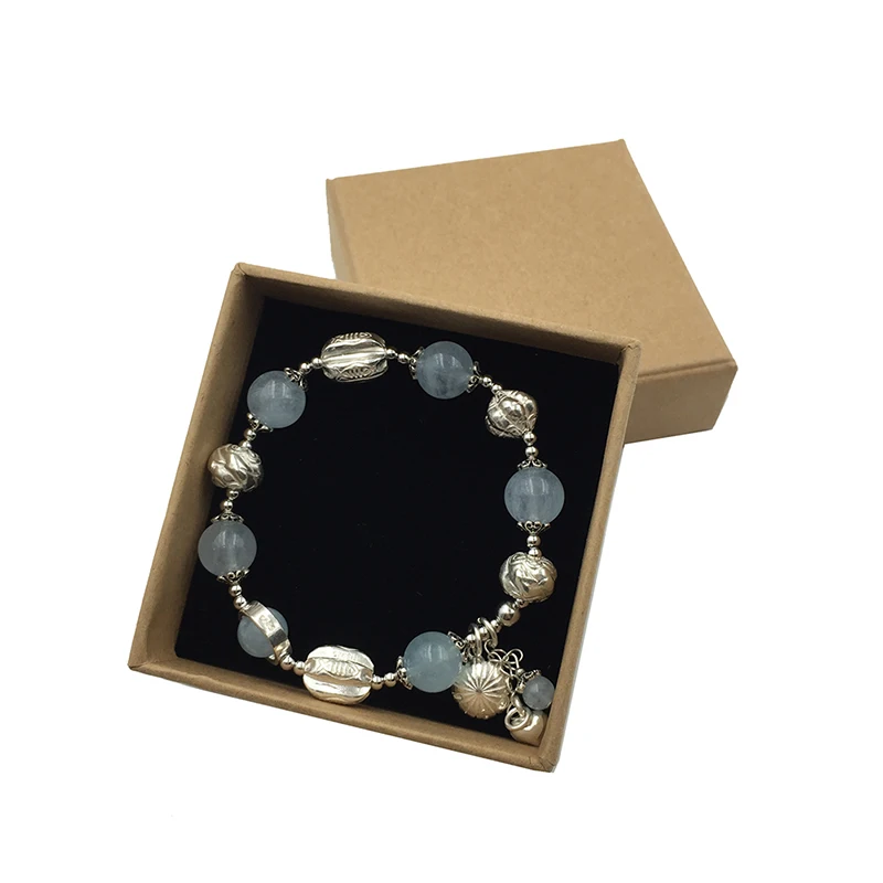 Sinya Natural Aquamarine Bracelet in 925 sterling silver blue crystal elastic bangles for Lover women ladies Mum best gift 2018 (19)