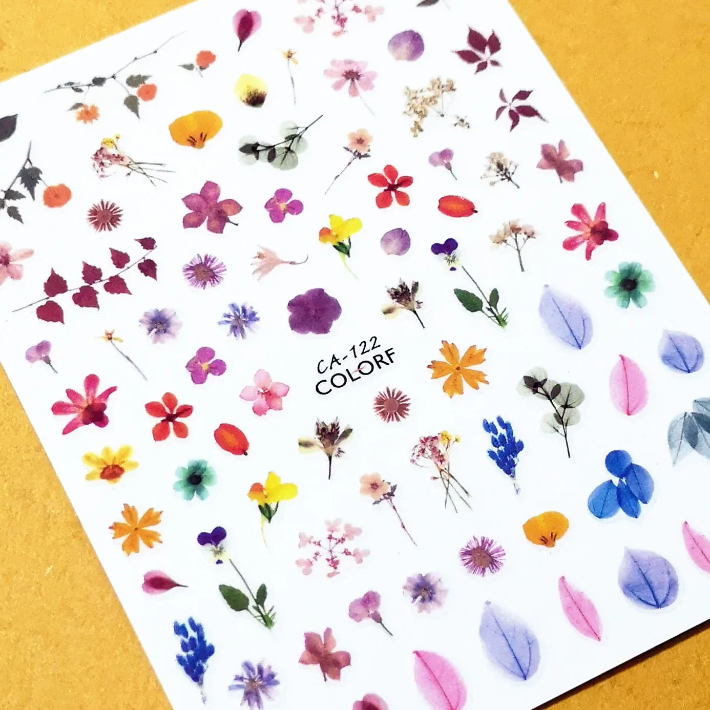 Newest CA-122 mixed flower series design nail sticker 3d Japan Korea style decal template DIY decoration accessory | Красота и