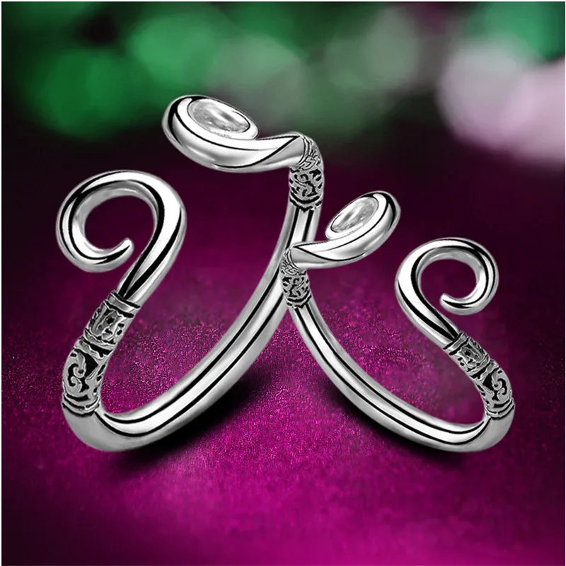 

Vintage Jewelry Silver Rings for Women Men Bague Femme Lovers' Ring