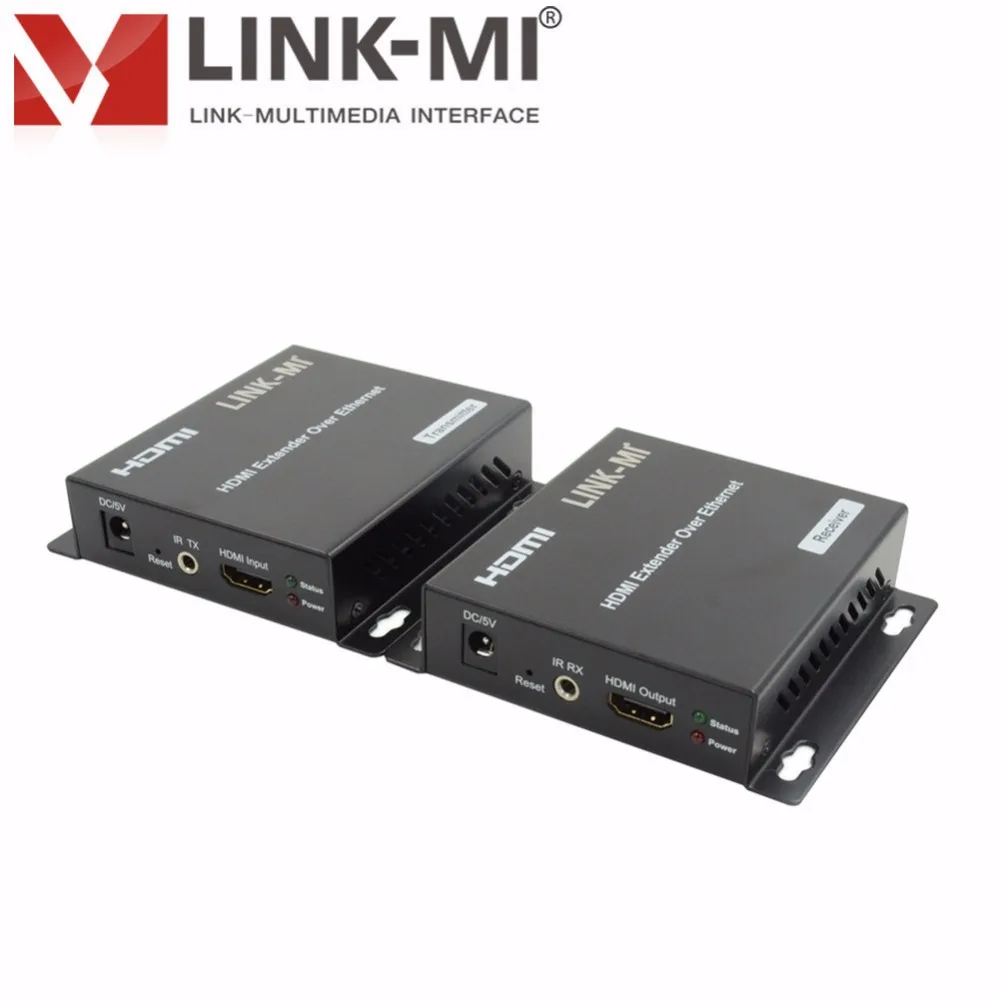 LINK-MI LM-EX22 120 м аудио видео HDMI удлинитель передатчик приемник по IP одним UTP LAN Cat5e/6 кабель с ИК-управлением