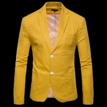 Новые костюмы яркие цветные блейзеры мужские качественные повседневные костюмы модные хлопковые льняные летние мужские удобные блейзеры Мужские приталенные куртки