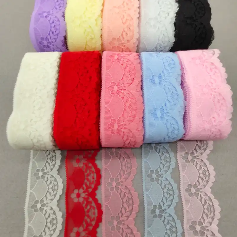 Turquoise 5 Yards High Quality Hollow Out Lace Ribbon Tape 40mm Wide Lace Trim DIY Embroidered for Sewing Decoration African Lace Fabric