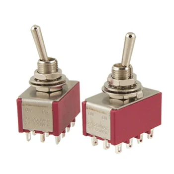 

PROMOTION!2 Pcs AC 250V 2A 120V 5A 12 Pin 4PDT ON/ON Toggle Switch