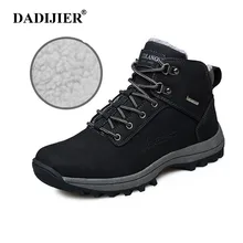 DADIJIER New Hot Winter Shoes Men Plus size 39-47 Waterproof Men Sneaker Army High quality Pu Leather Boots Warm Footwear ZLL158