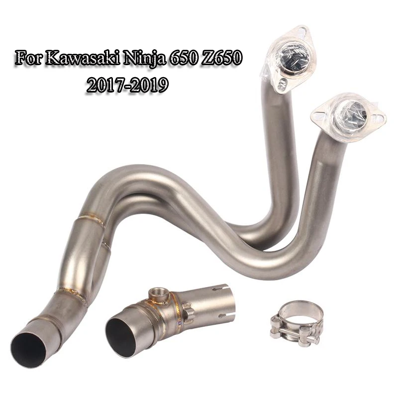 Ninja 650 Motorcycle Muffler Exhaust Pipe Front Header Connect Link Pipe for Kawasaki Ninja Z650 Slip On 2017 2019 Modified|Exhaust & Exhaust - AliExpress