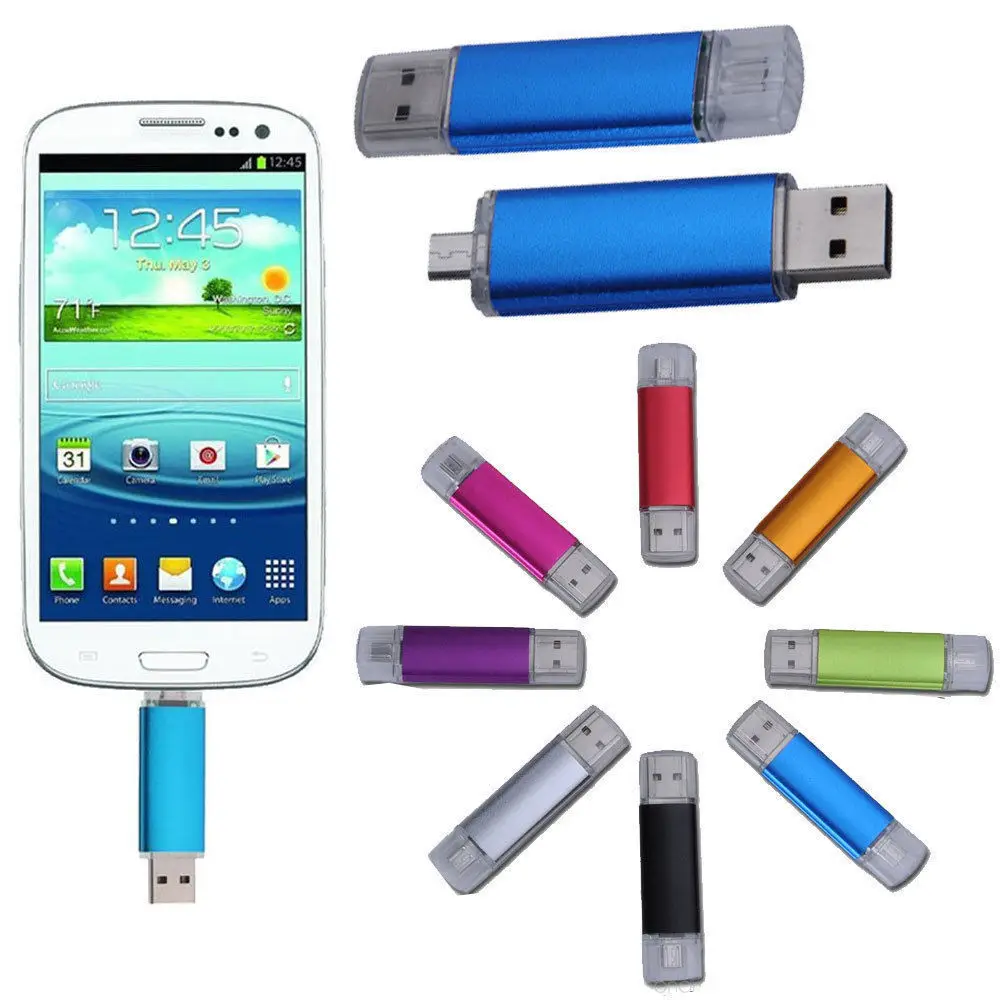 Real 8GB Micro USB OTG Flash Drive Dual Purpose Ports For