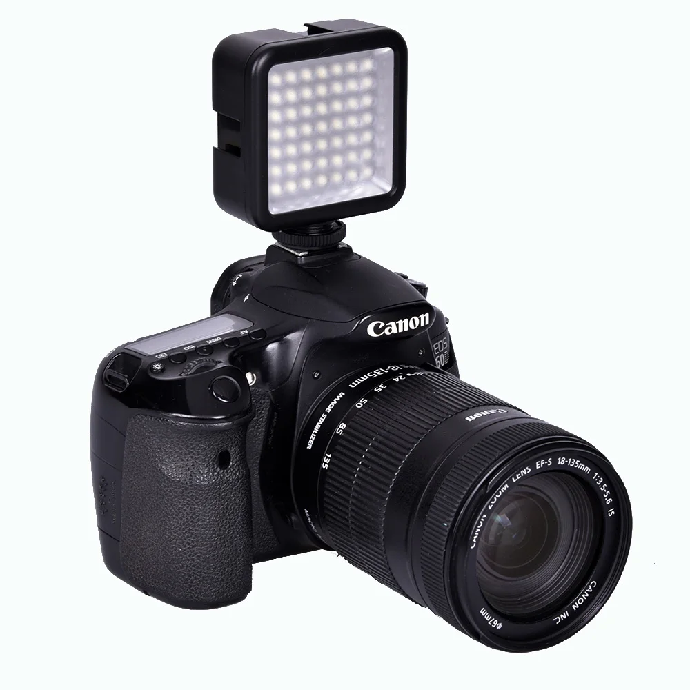 Фото вспышка GW49 Mini Pro Led-49 видео светильник 49 Led вспышка светильник для Dslr камеры видеокамера Dvr Dv камера светильник черный для gopro