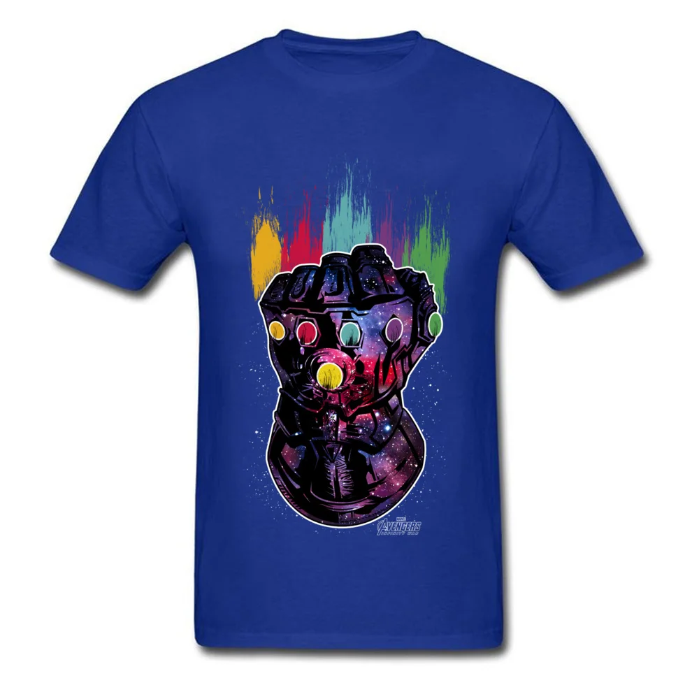 Мстители танос гаунтлет Футболка хлопок Engame топы с героями Марвел горячие популярные тренд модная крутая футболка для мужчин - Цвет: Синий