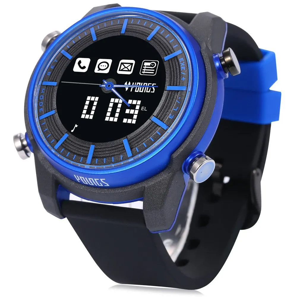 

Youngs PS1500 Sport Smart Watch Bluetooth 4.0 Smartwatch Boys Girls Wristwatch with Reminder Function for ios Android