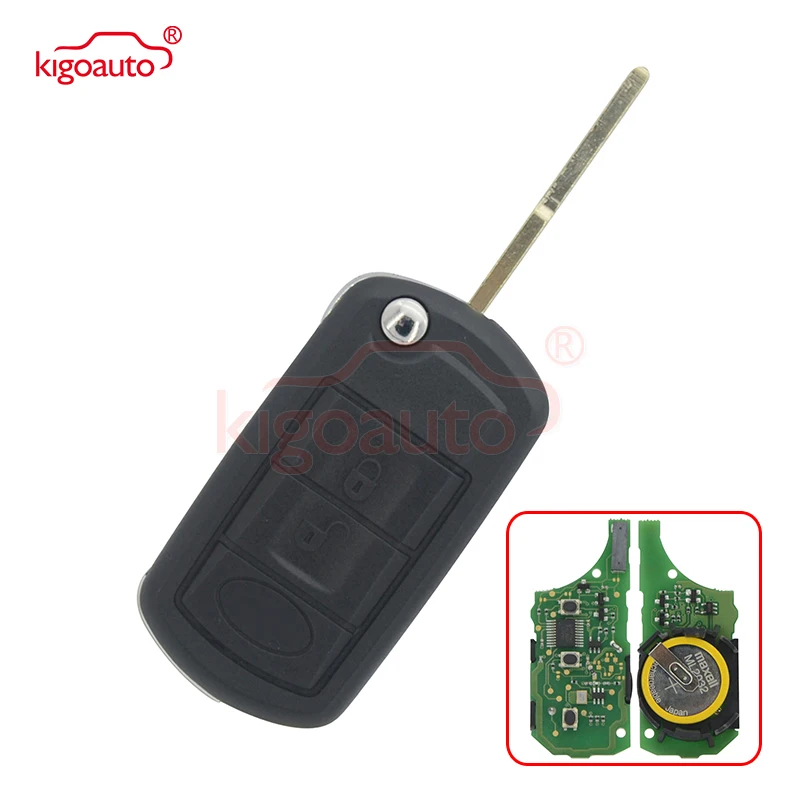 Flip key 3button 434Mhz HU101 key blade with ID46 chip for Landrover Range Rover Sport LR3 2005 2006 2007 2008 2009 kigoauto