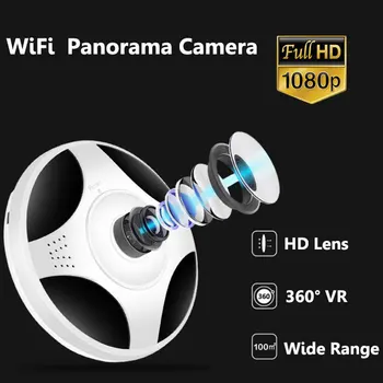 

360 Camera Baby Pet monitor home security indoor Anti-theft Detection Alarm WIFI AP connect Panoramic Surveillance 1080P