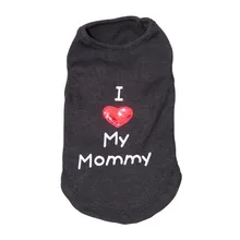 Primavera Verano camiseta perro ropa para perros Samll mascota I love mommy chaleco Sudadera con capucha para el día de la madre pequeño perros y gatos(China)