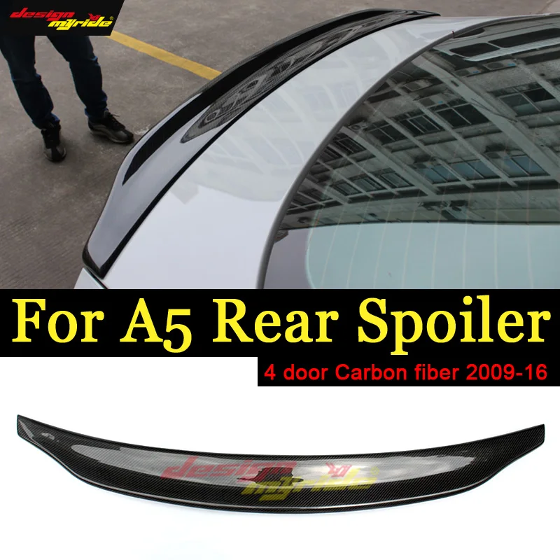 

For Audi A5 A5Q 4-Door Rear Spoiler Caractere Style High-quality Carbon Rear Trunk Spoiler Wing car styling Accessories 2009-16