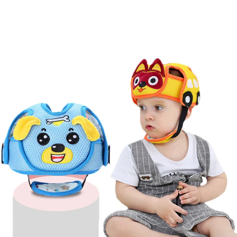 Casco de seguridad para bebé pequeño, Protector de cabeza ajustable con  orejas de animales de dibujos animados, Protector de cojín, Protector de  capó, Ca - AliExpress