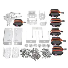 Горячее предложение! Распродажа! Алюминий 6Dof рука Механическая Роботизированная рука зажим коготь крепление комплект W/Servos сервопривод рог для Arduino-серебро