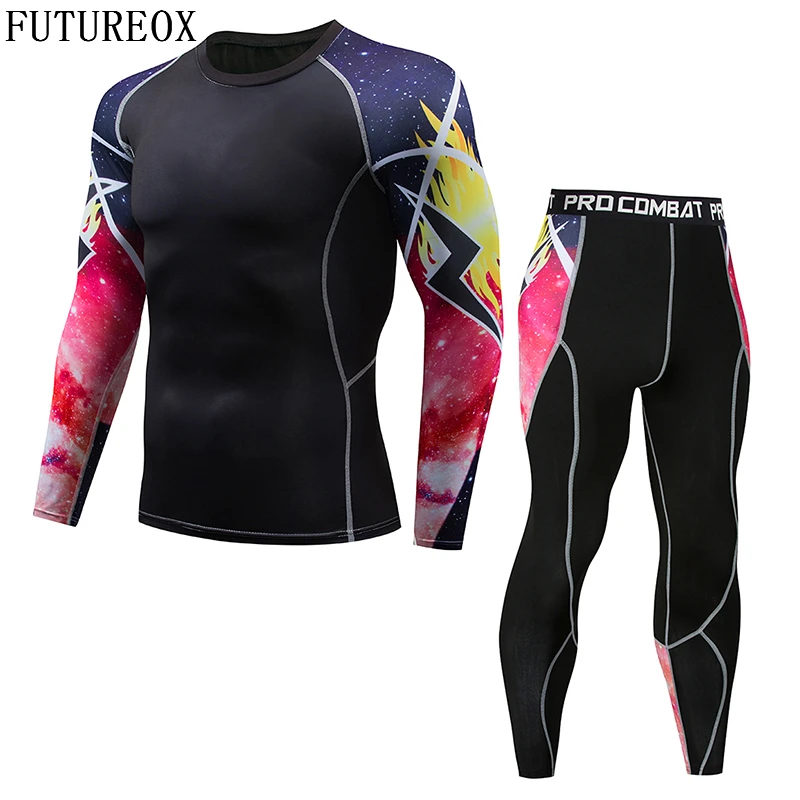 2018 New Long Sleeve Rash Guard Full Pattern FUTUREOX Compression Shirt Multipurpose Fitness MMA Top Shirt Perfect Men's Set 2018 New Long Sleeve Rash Guard Full Pattern FUTUREOX Compression Shirt Multipurpose Fitness MMA Top Shirt Perfect Men's Set
