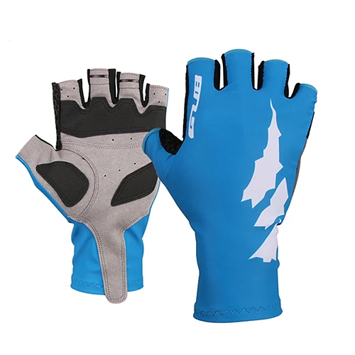 GUB мужские Противоскользящие противоударные велосипедные перчатки женские вентиляционные перчатки без пальцев перчатки для мотоциклиста спортивные перчатки - Цвет: Blue white