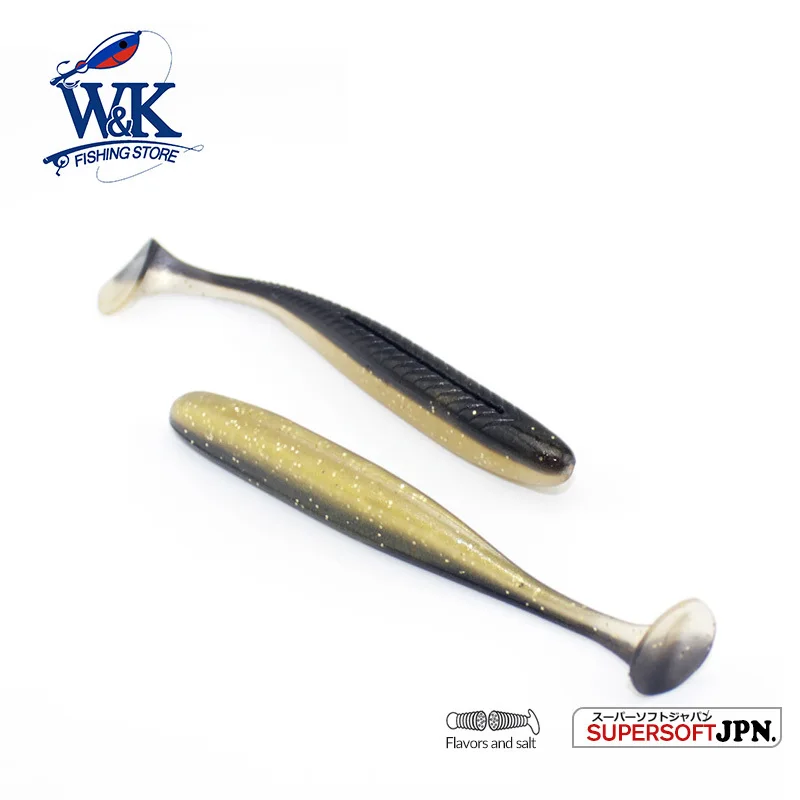 W & K Марка приманки Peixe 7.5 см 12 шт./пакет Deep Sea Рыбная ловля мягкие Вилы хвост минтай