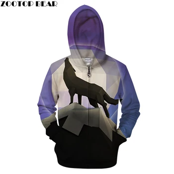 

Geometry Wolf 3D Zip Hoodies Men Zip Hoody Casual Sweatshirt Print Tracksuit Pullover Coat Streatwear Autumn DropShip ZOOTOPBEAR
