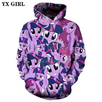 

2019 Fashion hoodies Cartoon My Little Pony 3D Full Print Men Women hoodie streetwear Casual Costumes sudadera hombre