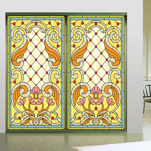 Custom size PVC self adhesive decorative frosted privacy window film