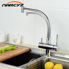 Narcyz Copper Chrome Polished Swivel Drinking Water Faucet 3 Way Water Filter Purifier Kitchen Faucets For Sinks Taps XT-30